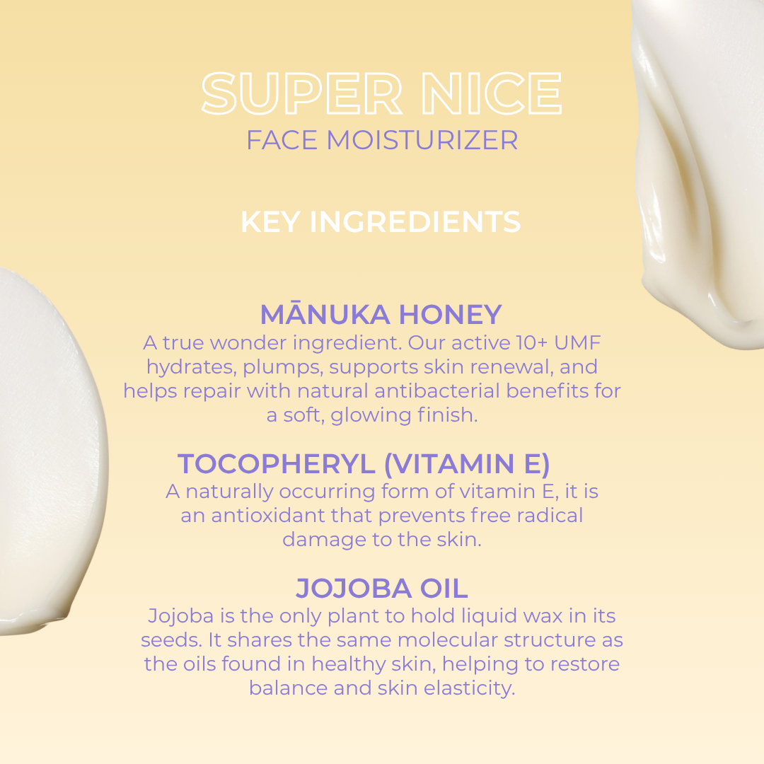 Super Nice Mānuka Honey & Vit E Face Moisturizer