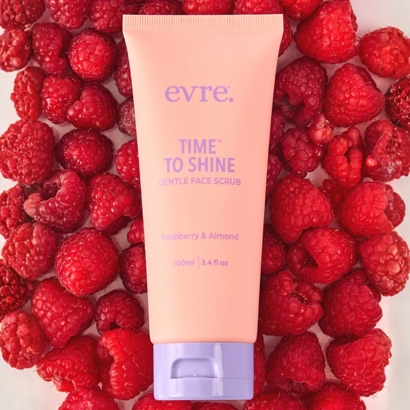 Time To Shine Raspberry & Almond Face Scrub 3.4 fl oz